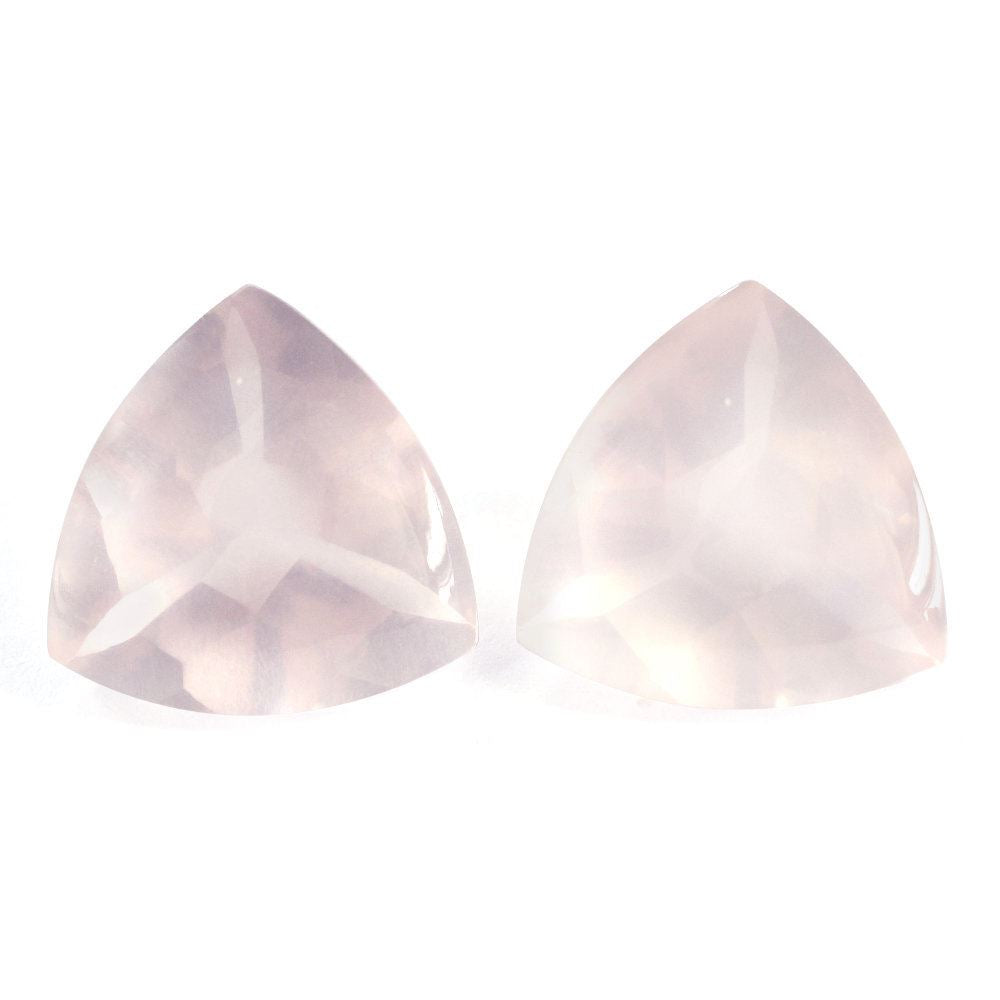 ROSE QUARTZ BUFFTOP TRILLION 10MM 3.03 Cts.