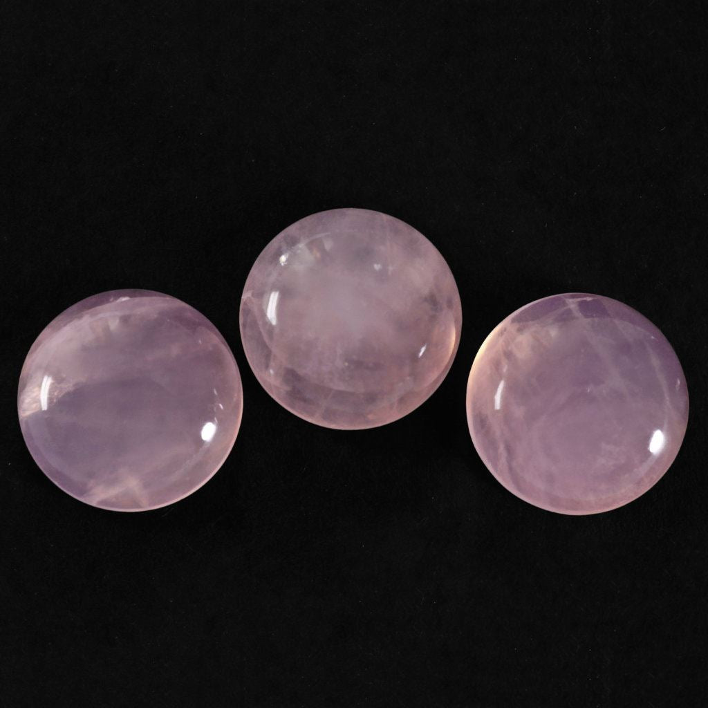 ROSE QUARTZ ROUND CAB (PINK) (SI) 15MM 11.27 Cts.