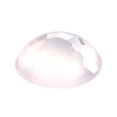 ROSE QUARTZ IRREGULAR CUT ROUND CAB (SEMI-MILKY/NORMAL) 12X12MM 4.75 Cts.