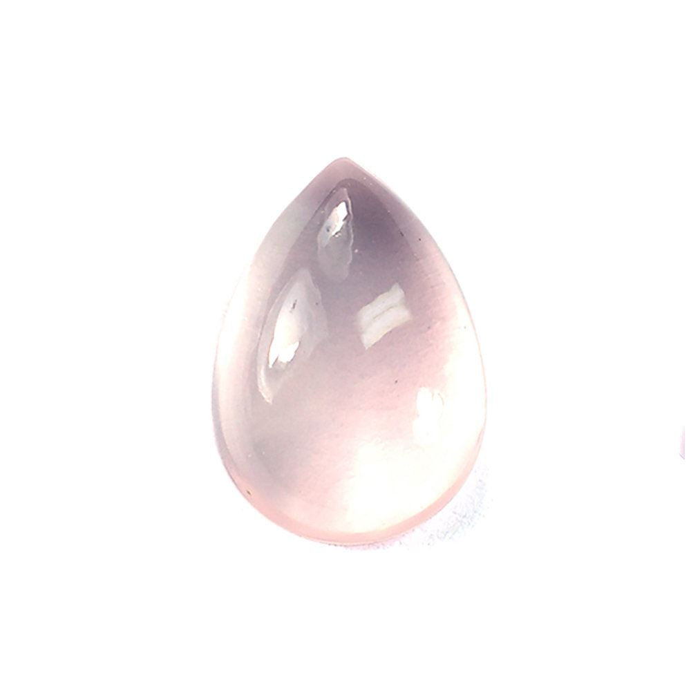 ROSE QUARTZ PLAIN PEAR CAB 10X7MM 10.33 Cts.