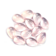 ROSE QUARTZ PLAIN PEAR CAB 10X7MM 10.33 Cts.