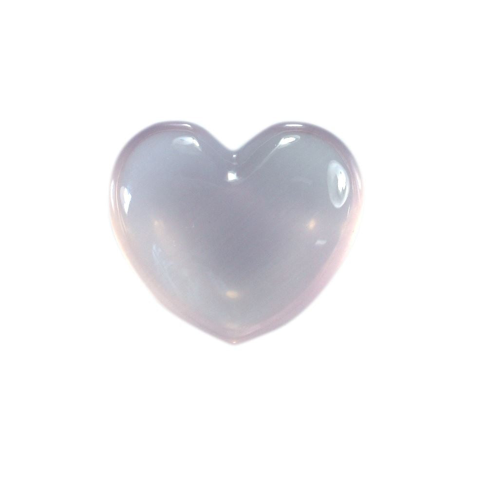 ROSE QUARTZ PLAIN LENTIL HEART (SEMI MILKY/NORMAL) 17.40X15.40 MM 12.93 Cts.