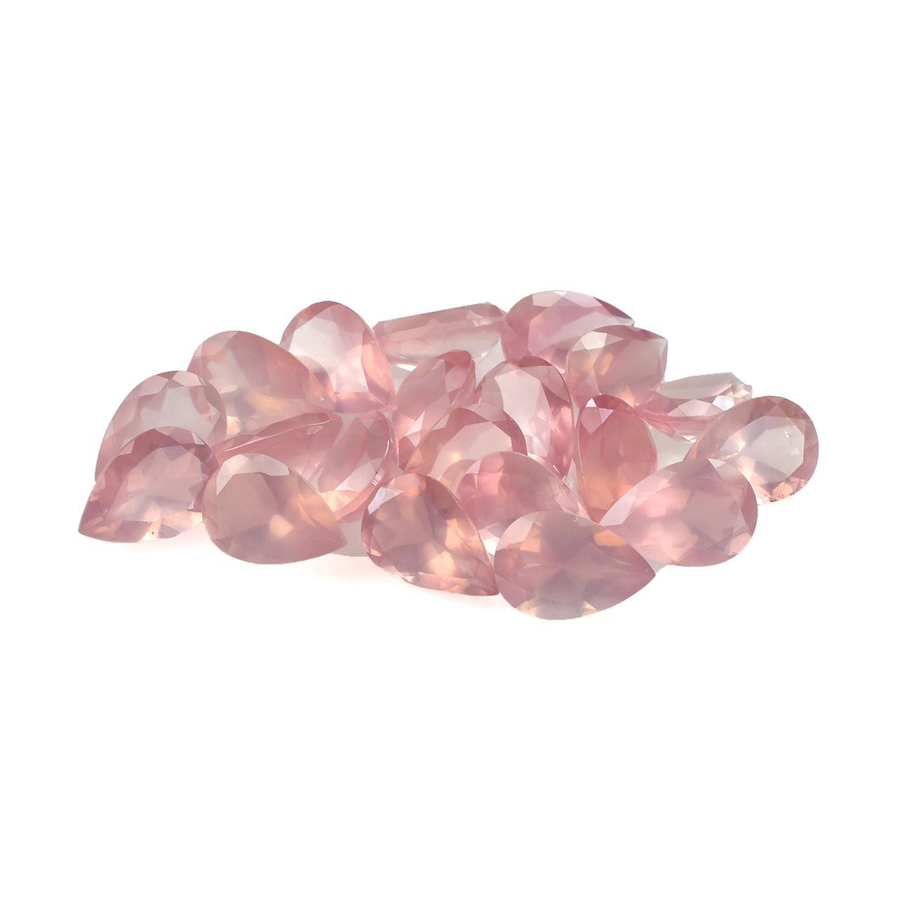 ROSE QUARTZ CUT PEAR (SEMI MILKY)(SUPER SUPER EXTRA)(SI) 12.00X8.00 MM 2.50 Cts.