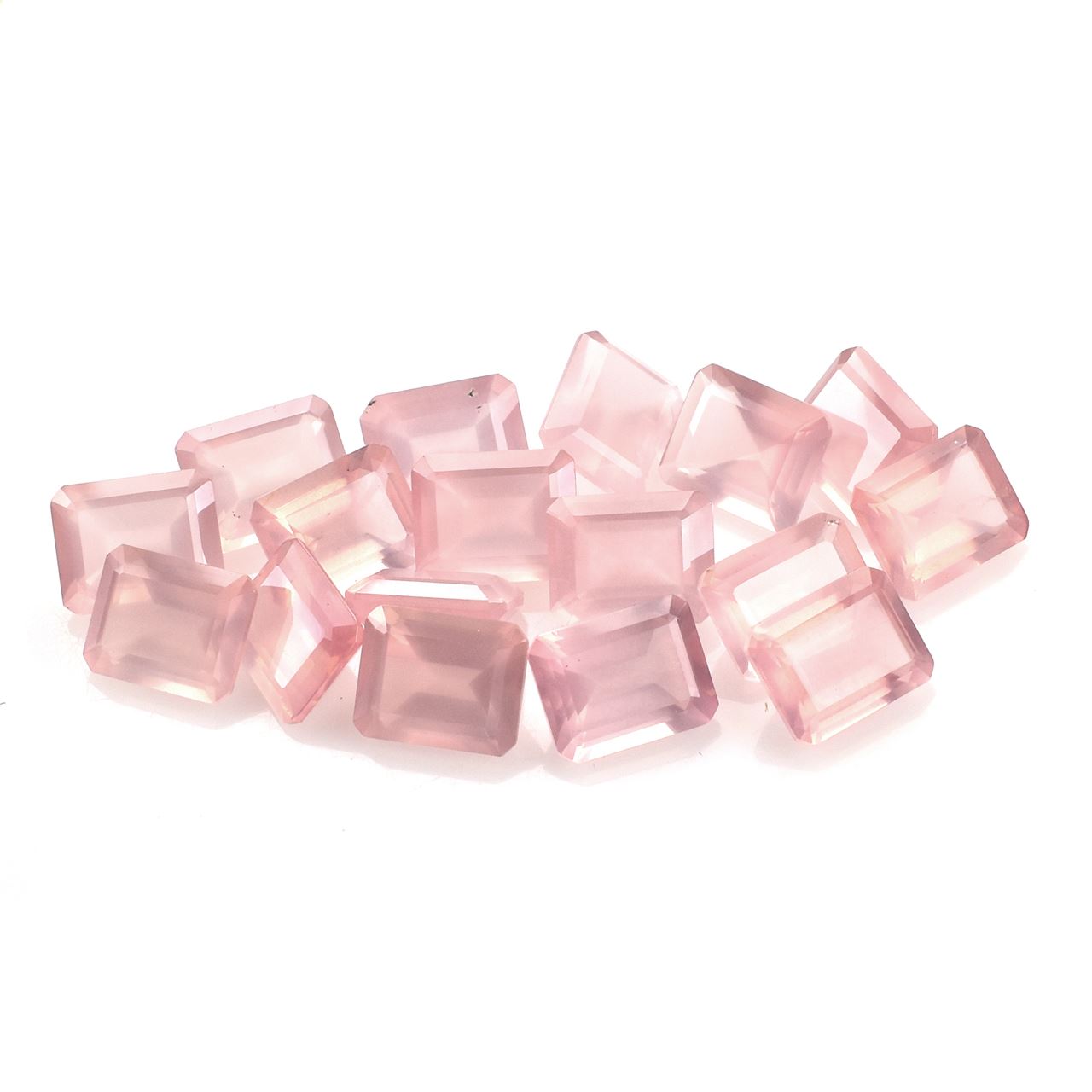 ROSE QUARTZ STEP CUT OCTAGON (SEMI MILKY)(SUPER SUPER EXTRA)(SI) 10.00X8.00 MM 2.92 Cts.