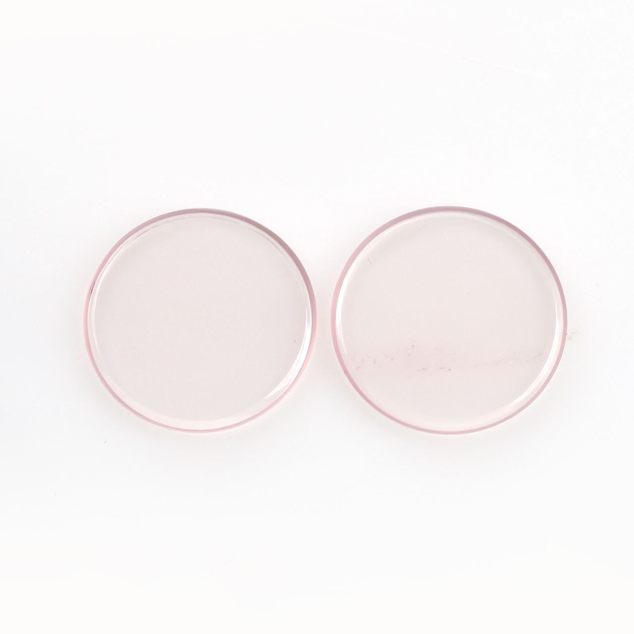 ROSE QUARTZ BOTH SIDE TABLE CUT ROUND (NORMAL/CLEAN)(TRANSPARENT) 20.00X20.00 MM 7.65 Cts.