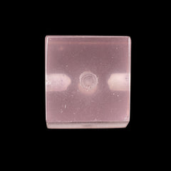 ROSE QUARTZ CUBE SHAPE (4 SIDE DRILLED)(SUPER)(CLEAN)(TRANSPARENT)(H/D-2.00MM) 10.00X10.00 MM 12.11 Cts.