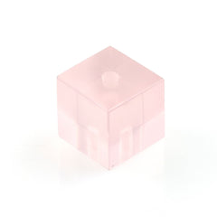 ROSE QUARTZ CUBE SHAPE (2 SIDE DRILLED)(H/D-2.00MM)(SUPER)(CLEAN)(TRANSPARENT) 10.00X10.00 MM 12.36 Cts.