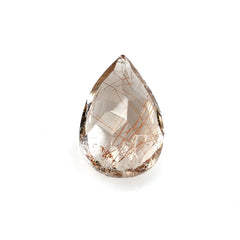 RED RUTILE QUARTZ CUT PEAR 12X8MM 2.80 Cts.