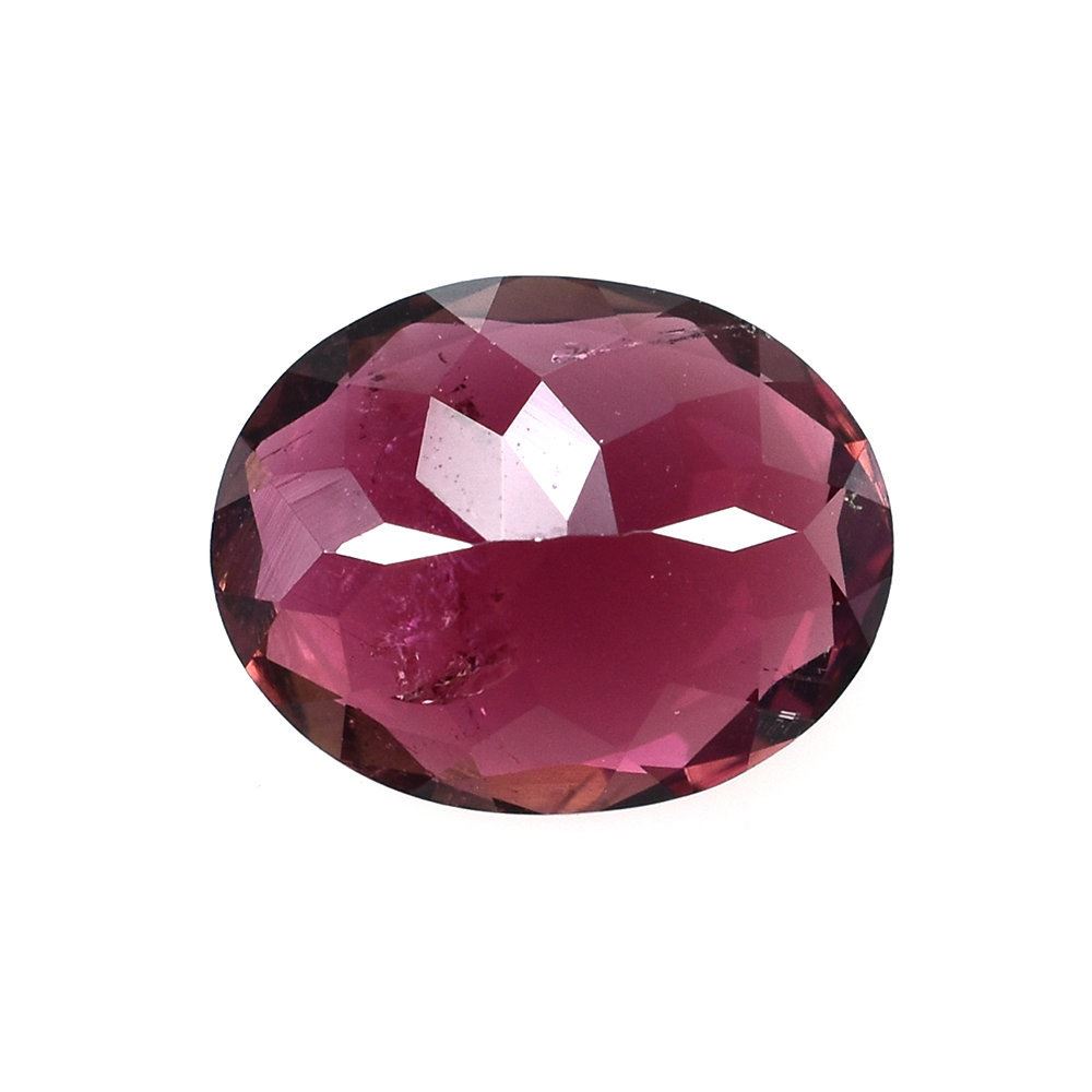 RED TOURMALINE CUT OVAL (DARK/HI) 11X9MM 3.38 Cts.