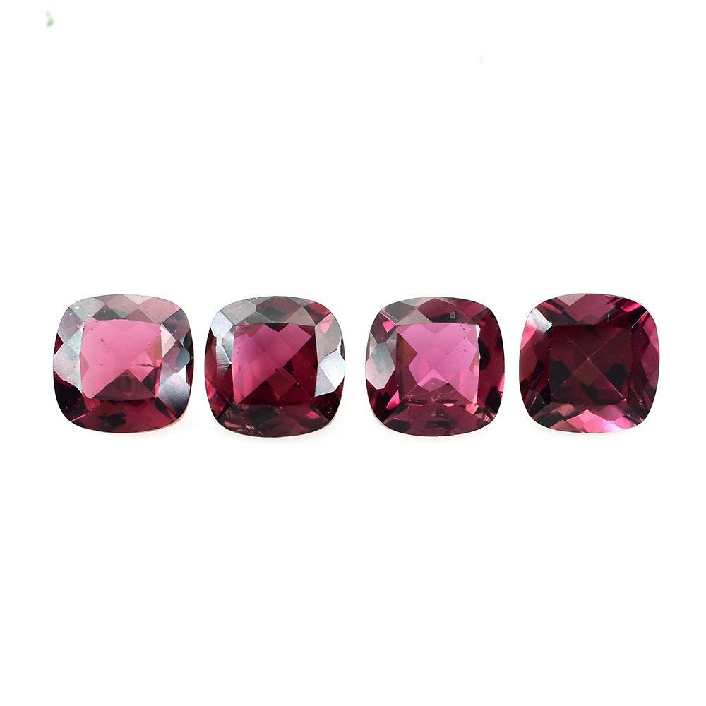 RED TOURMALINE CUT CUSHION (DARK/SI) 8X8MM 2.26 Cts.