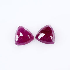 RUBY ROSE CUT TRILLION CAB 8MM 2.07Cts.