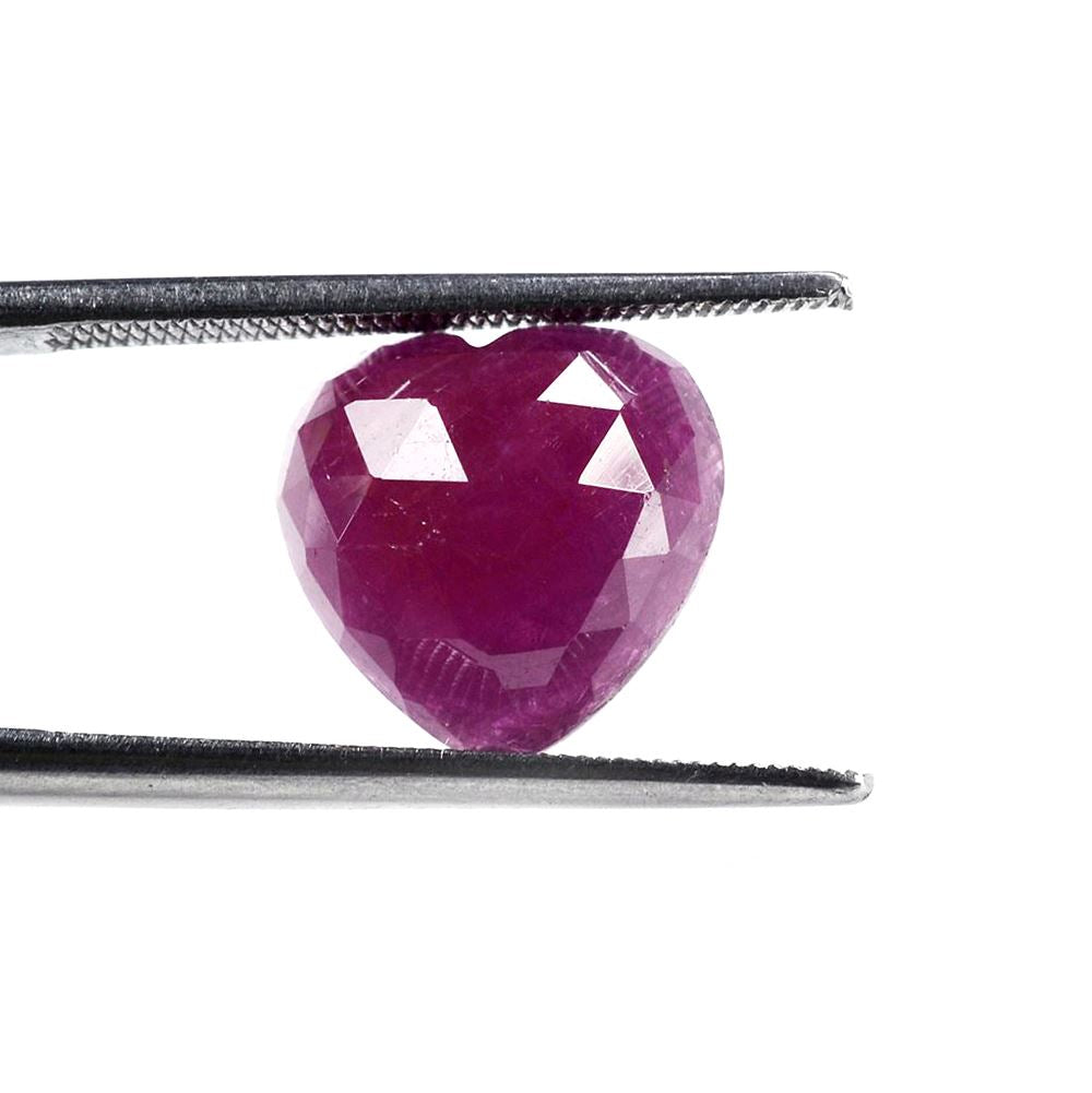 RUBY ROSE CUT HEART CAB 11MM 5.81 Cts.