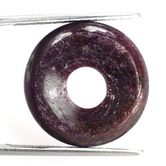 RUBY PLAIN ROUND WITH CARVED WITH BIG HOLE (FULL DRILL) 17X5MM 31.80 Cts.