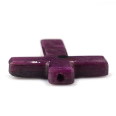 RUBY CROSS (HALF DRILL 1MM) 23X17MM 8.60 Cts.