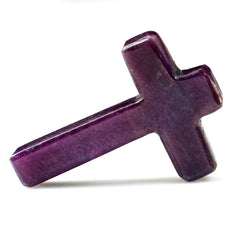 RUBY CROSS (HALF DRILL 1MM) 22X16MM 9.40 Cts.