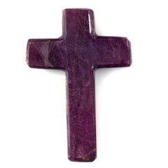 RUBY CROSS (HALF DRILL 1MM) 24X17MM 12.13 Cts.