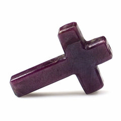 RUBY CROSS (HALF DRILL 1MM) 24X17MM 12.13 Cts.