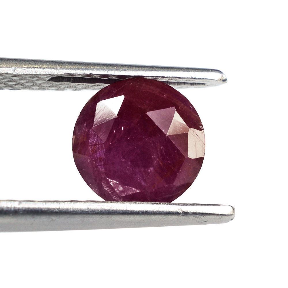 RUBY ROSE CUT BRIOLETTE ROUND 8MM 2.70 Cts.