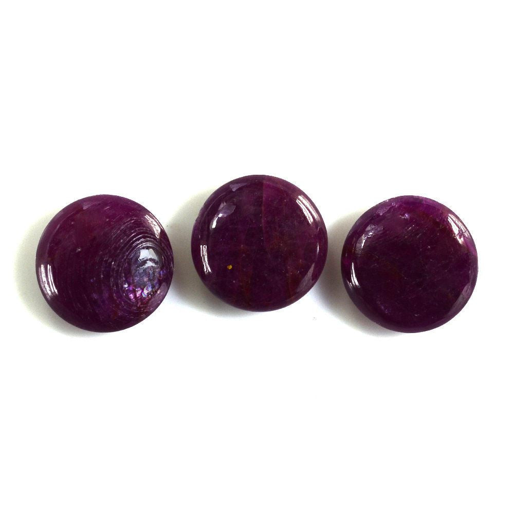 RUBY LENTIL ROUND 10MM 4.44 Cts.