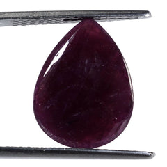 RUBY PLAIN LENTIL PEAR 17X13MM 8.08 Cts.