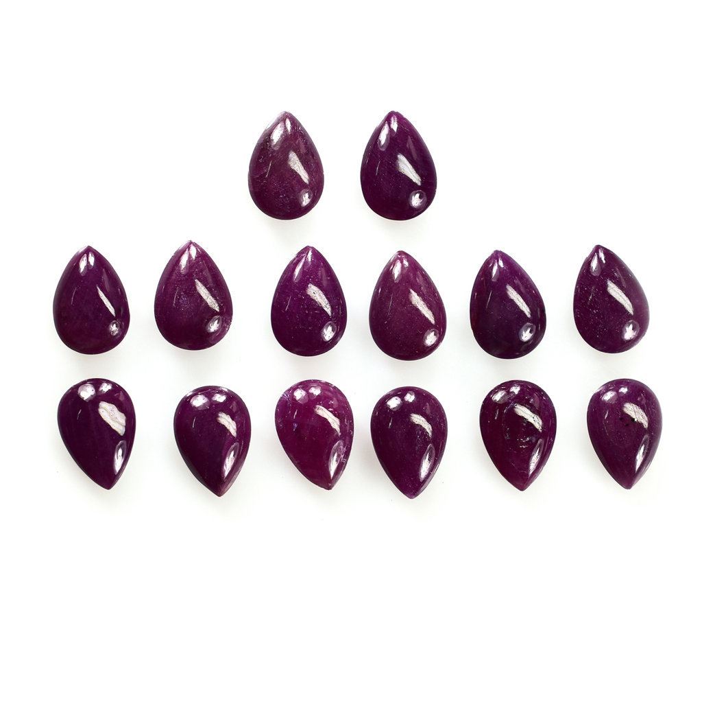 RUBY PLAIN LENTIL PEAR 12X8.20MM 3.67 Cts.