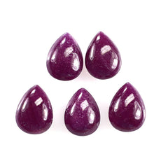 RUBY PLAIN LENTIL PEAR 8X6MM 1.89 Cts.