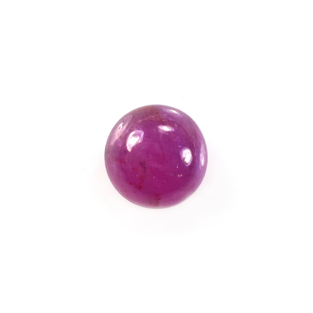 RUBY GUINEA PLAIN ROUND CAB (MEDIUM)(CLEAN OPAQUE) 6.00X6.00 MM 1.22 CTS