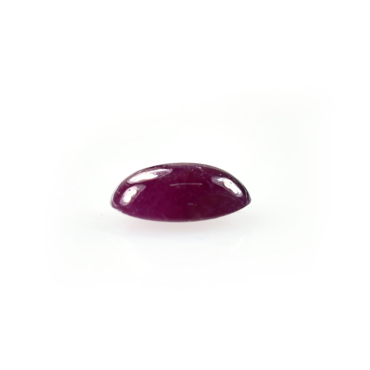 RUBY RED INDIAN PLAIN OVAL CAB (OPAQUE)(WITH BLACK SPOT DARK) 8.00X6.00 MM 1.58 CTS
