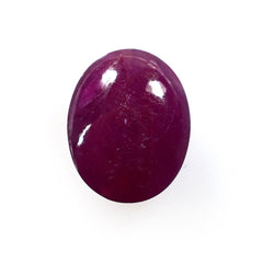 RUBY INDIAN PLAIN LENTIL OVAL (OPAQUE)(DARK)(CLEAN) 9.00X7.00 MM 2.06 CTS