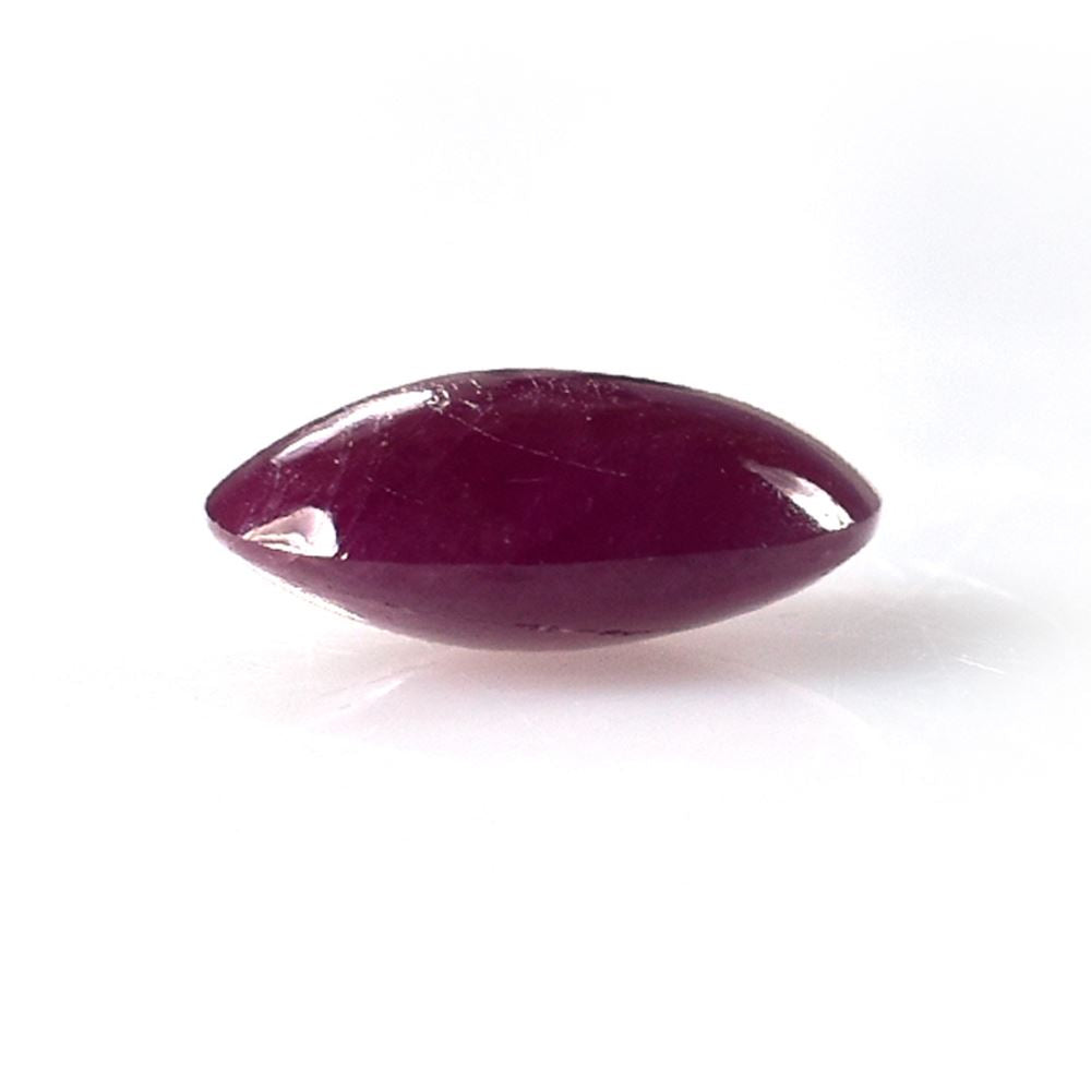 RUBY INDIAN PLAIN LENTIL OVAL (OPAQUE)(DARK)(CLEAN) 9.00X7.00 MM 2.06 CTS