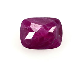 RUBY INDIAN CUT CUSHION (OPAQUE)(MEDIUM)(MILKY) 10.00X8.00 MM 4.35 CTS