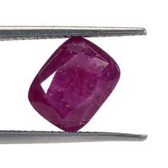 RUBY INDIAN CUT CUSHION (OPAQUE)(MEDIUM)(MILKY) 10.00X8.00 MM 4.35 CTS