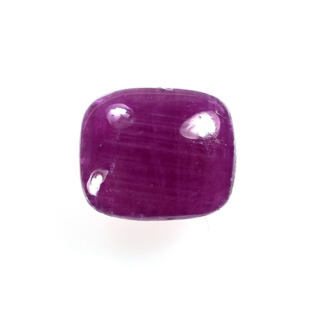 RUBY INDIAN PLAIN LENTIL CUSHION (OPAQUE)(MEDIUM)(CLEAN) 7.00X6.00 MM 1.57 CTS