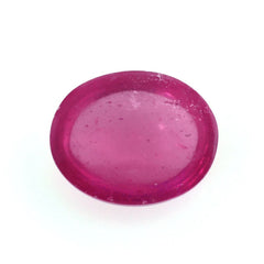 GLASSFILLED RUBY OVAL CAB 10X8MM 3.80 Cts.