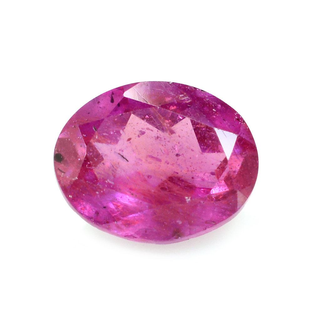 GLASSFILLED RUBY CUT OVAL 10X8MM 3.70 Cts.