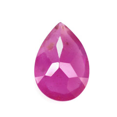 GLASSFILLED RUBY CUT PEAR 10X7MM 2.25 Cts.