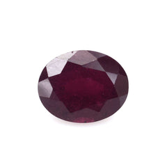 GLASSFILLED RUBY CUT OVAL (STEP CUT BACK) 9X6.50MM 2.41 Cts.