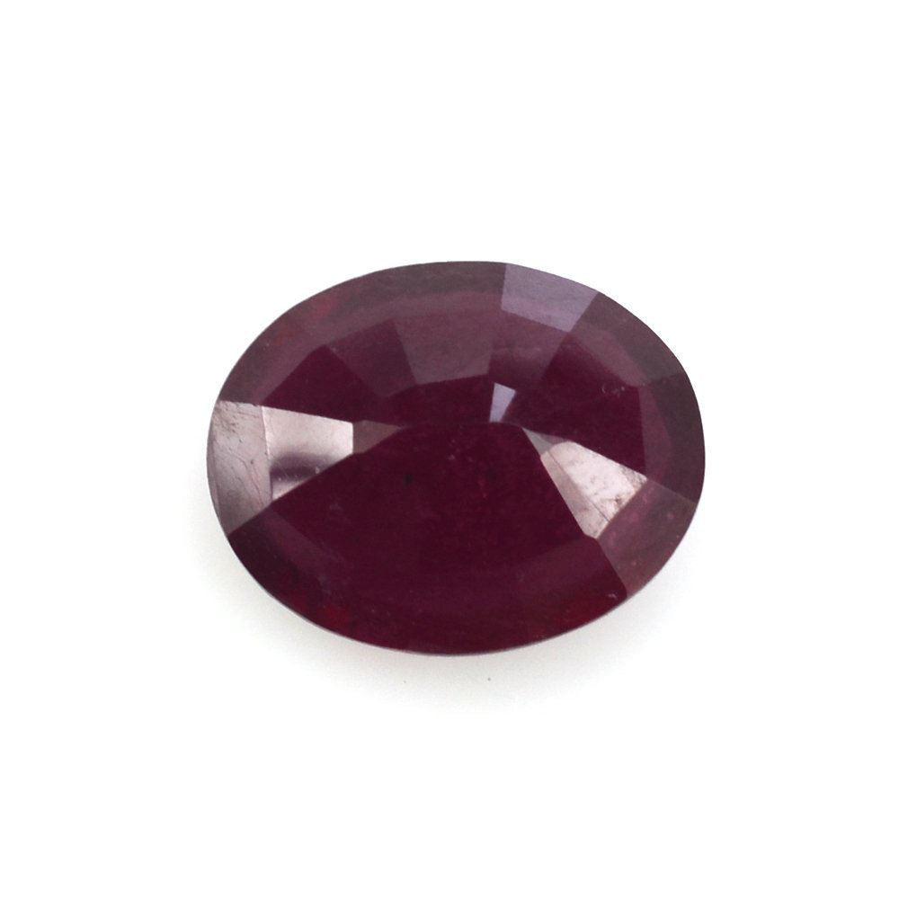 GLASSFILLED RUBY CUT OVAL (STEP CUT BACK) 9X6.50MM 2.41 Cts.