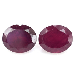 GLASSFILLED RUBY CUT OVAL 11X9MM 5.67 Cts.