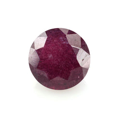 GLASSFILLED RUBY CUT ROUND (STEP CUT BACK) 8MM 2.69 Cts.