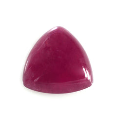 GLASSFILLED RUBY TRILLION CAB 10MM 3.90 Cts.