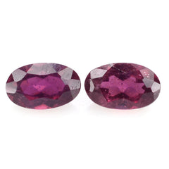 GLASSFILLED RUBY CUT OVAL 5X3MM 0.43 Cts.