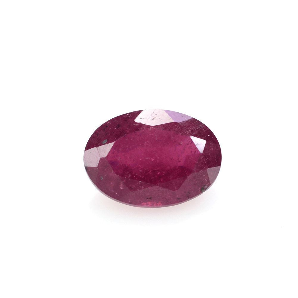 GLASSFILLED RUBY CUT OVAL (STEP CUT BACK) 7X5MM 1.04 Cts.