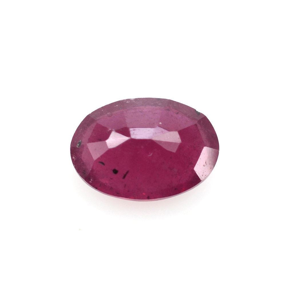 GLASSFILLED RUBY CUT OVAL (STEP CUT BACK) 7X5MM 1.04 Cts.