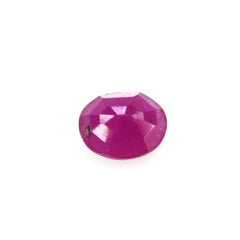 GLASSFILLED RUBY CUT OVAL (STEP CUT BACK) 5X4MM 0.52 Cts.