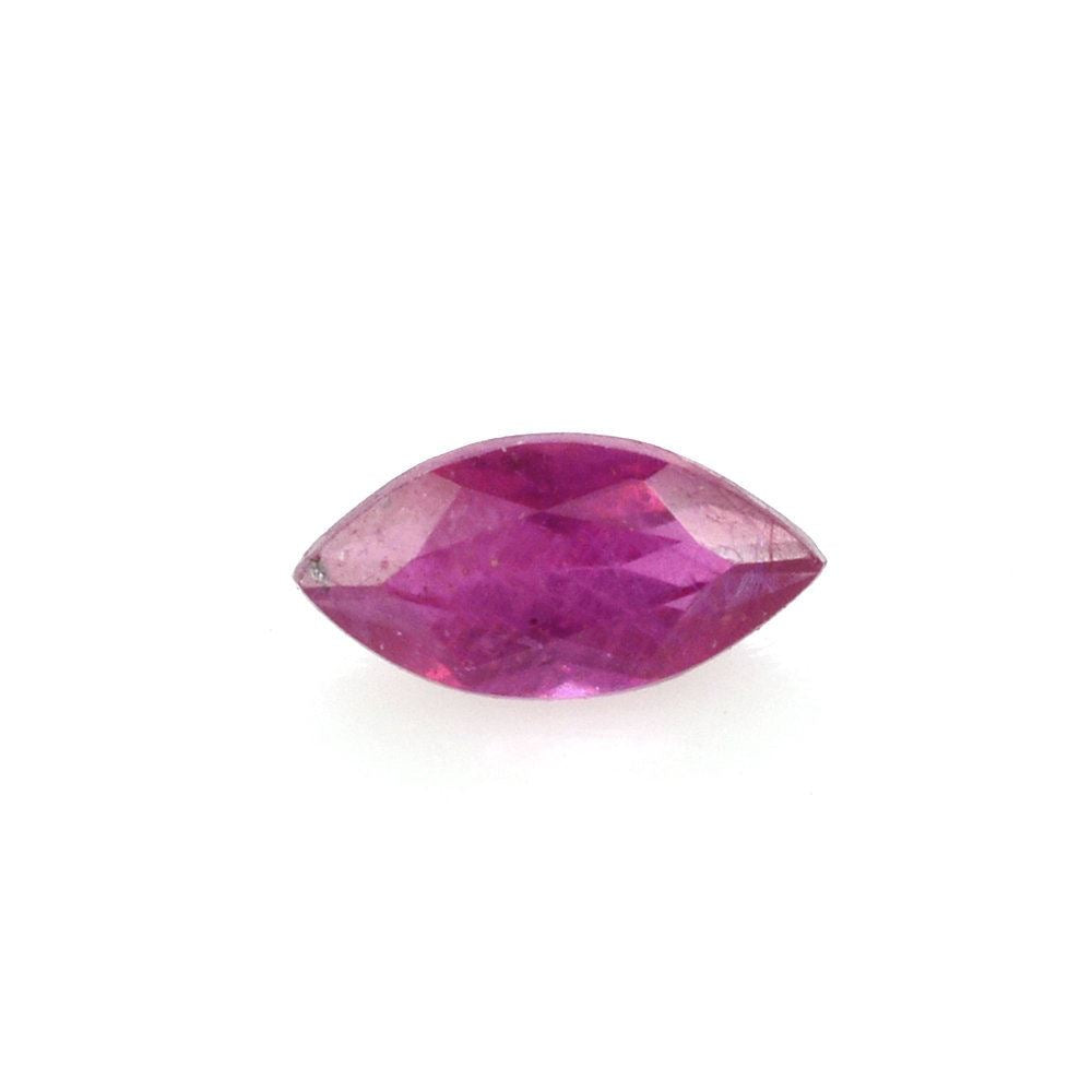 GLASSFILLED RUBY CUT MARQUISE 6X3MM 0.36 Cts.