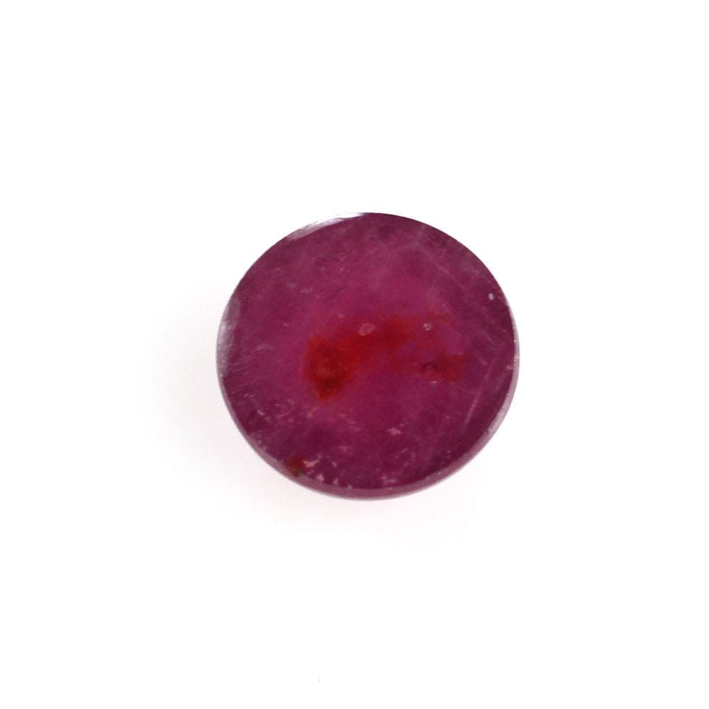 GLASSFILLED RUBY ROUND CAB 5.00X5.00MM 0.75 Cts.