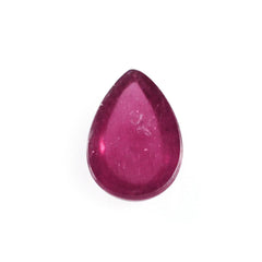 GLASSFILLED RUBY PEAR CAB 6X4MM 0.58 Cts.