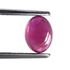 GLASSFILLED RUBY OVAL CAB 8X6MM 1.66 Cts.