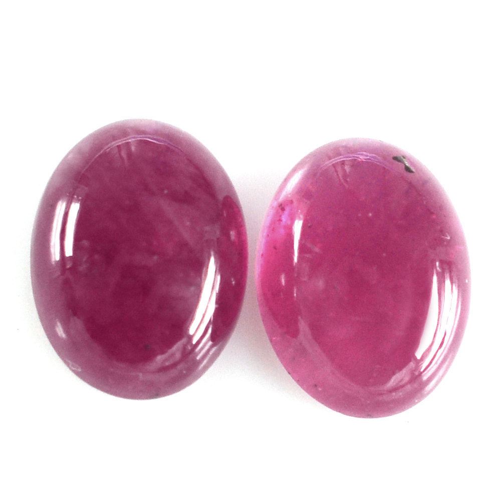 GLASSFILLED RUBY OVAL CAB 8X6MM 1.66 Cts.